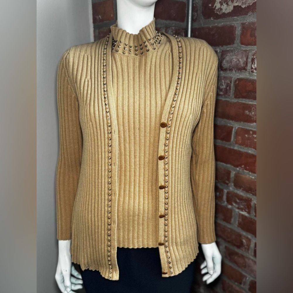 Vintage Escada Embellished Cardigan sweater set